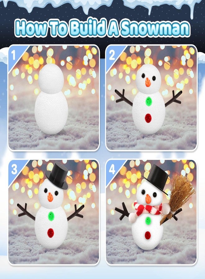 spring flower SpringFlower 12 Pack Christmas Craft, DIY Snowman Kit for Kids, Snowman Kit Indoor Decorations, Xmas Craft Xmas Activities Party Supply for Classroom School Home, Christmas Gift for Kids - Image 2